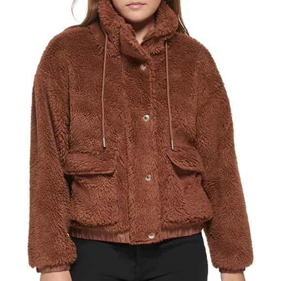 Calvin Klein Jackets & Blazers - Calvin Klein Brown Teddy Jacket